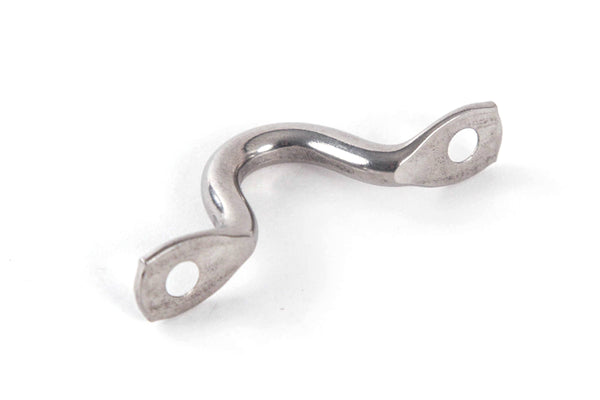 Stainless Steel 316 Oblong Pad Eye Strap Wire Plate Bimini Staple Ring Hook 5mm