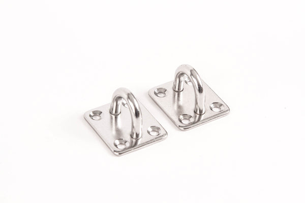 Red Hound Auto 2 Stainless Steel 316 6mm Square Eye Plates 1/4 Inches Marine SS Pad Boat Rigging