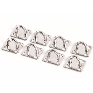 Red Hound Auto 8 Stainless Steel 316 6mm Square Eye Plates 1/4 Inches Marine SS Pad Boat Rigging