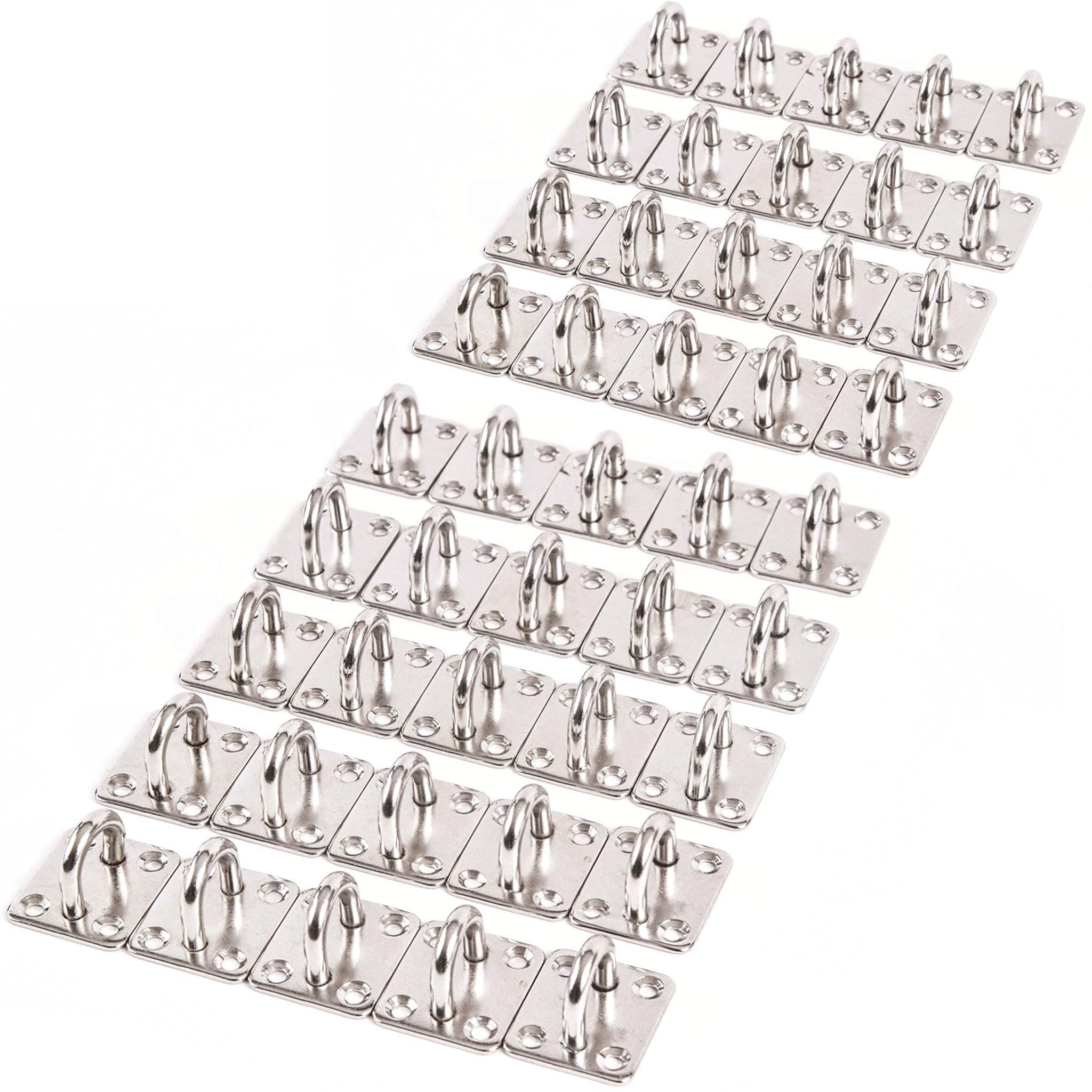Red Hound Auto 50 Stainless Steel 316 6mm Square Eye Plates 1/4 Inches Marine SS Pad Boat Rigging