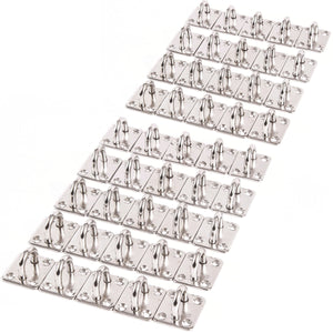 Red Hound Auto 50 Stainless Steel 316 6mm Square Eye Plates 1/4 Inches Marine SS Pad Boat Rigging