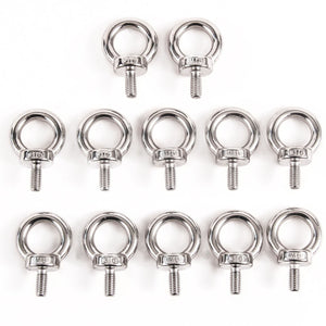 Red Hound Auto 12 Stainless Steel DIN 580 Machine Shoulder Lifting Eye Bolt M6 316SS Marine 6mm