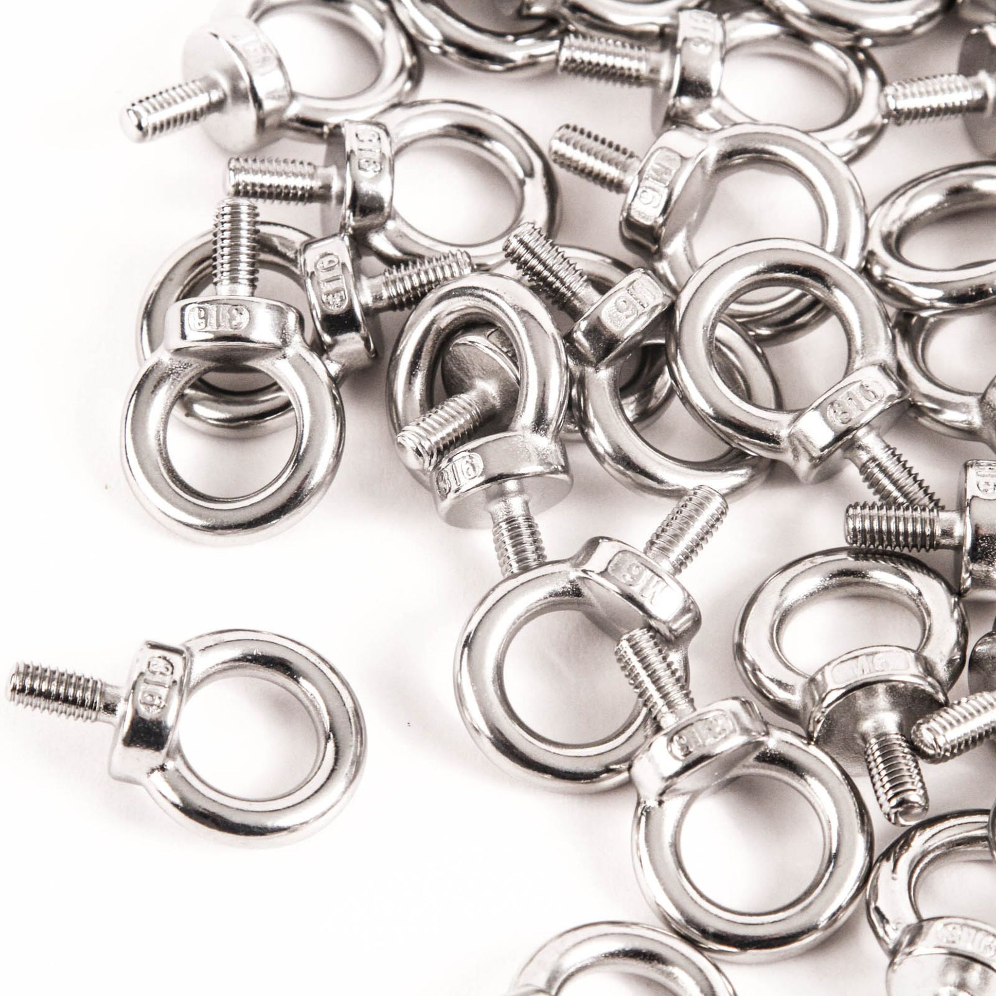 Red Hound Auto 100 Stainless Steel DIN 580 Machine Shoulder Lift Eye Bolt M6 316SS Marine 6mm