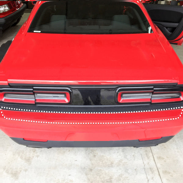 Red Hound Auto Rear Bumper Paint Protection Film Compatible with 2015-2019 Dodge Challenger 1pc Custom Guard Clear Applique Cover Premium Self Healing