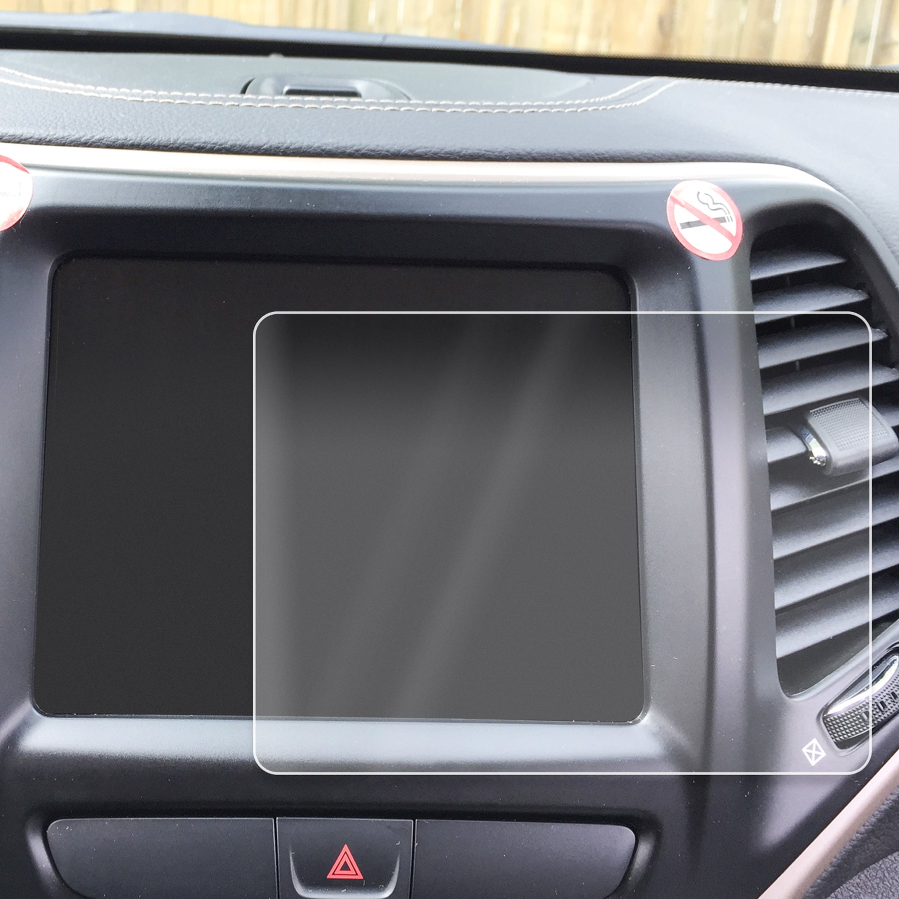 Red Hound Auto 2014-2019 Compatible with Jeep Cherokee U Connect Screen Saver 1pc Custom Fit Invisible High Clarity Touch Display Protector Minimizes Fingerprinting 8.4 Inch