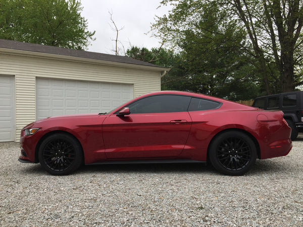 Red Hound Auto Door Sill Paint Protection Film Compatible with Ford Mustang 2015 2016 2017 2018 2019 2 Door 4 Piece PPF Custom Clear Protector Invisible Cover