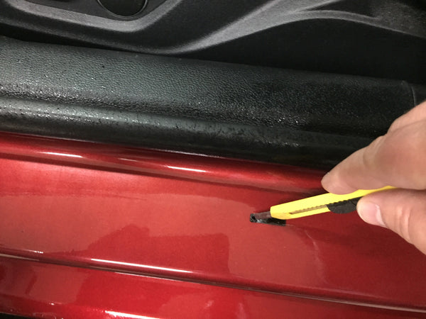 Red Hound Auto Door Sill Paint Protection Film Compatible with Ford Mustang 2015 2016 2017 2018 2019 2 Door 4 Piece PPF Custom Clear Protector Invisible Cover