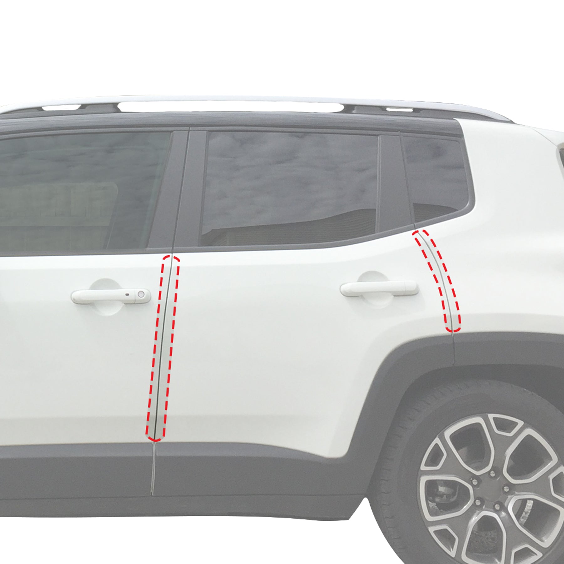 Red Hound Auto Door Edge Lip Guards 2015-2018 Compatible with Jeep Renegade 4pc Clear Paint Protector Film Not Universal Pre-Cut Custom Fit