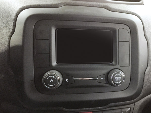 Red Hound Auto Screen Savers 2pc Custom Fit Compatible with 2015-2019 Jeep Renegade UConnect Invisible High Clarity Touch Display Protector Minimizes Fingerprinting 5 Inch