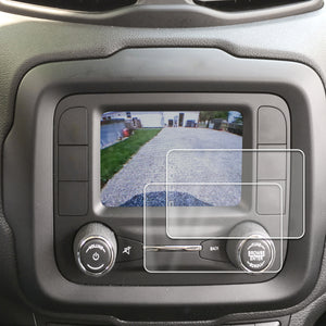 Red Hound Auto Screen Savers 2pc Custom Fit Compatible with 2015-2019 Jeep Renegade UConnect Invisible High Clarity Touch Display Protector Minimizes Fingerprinting 5 Inch