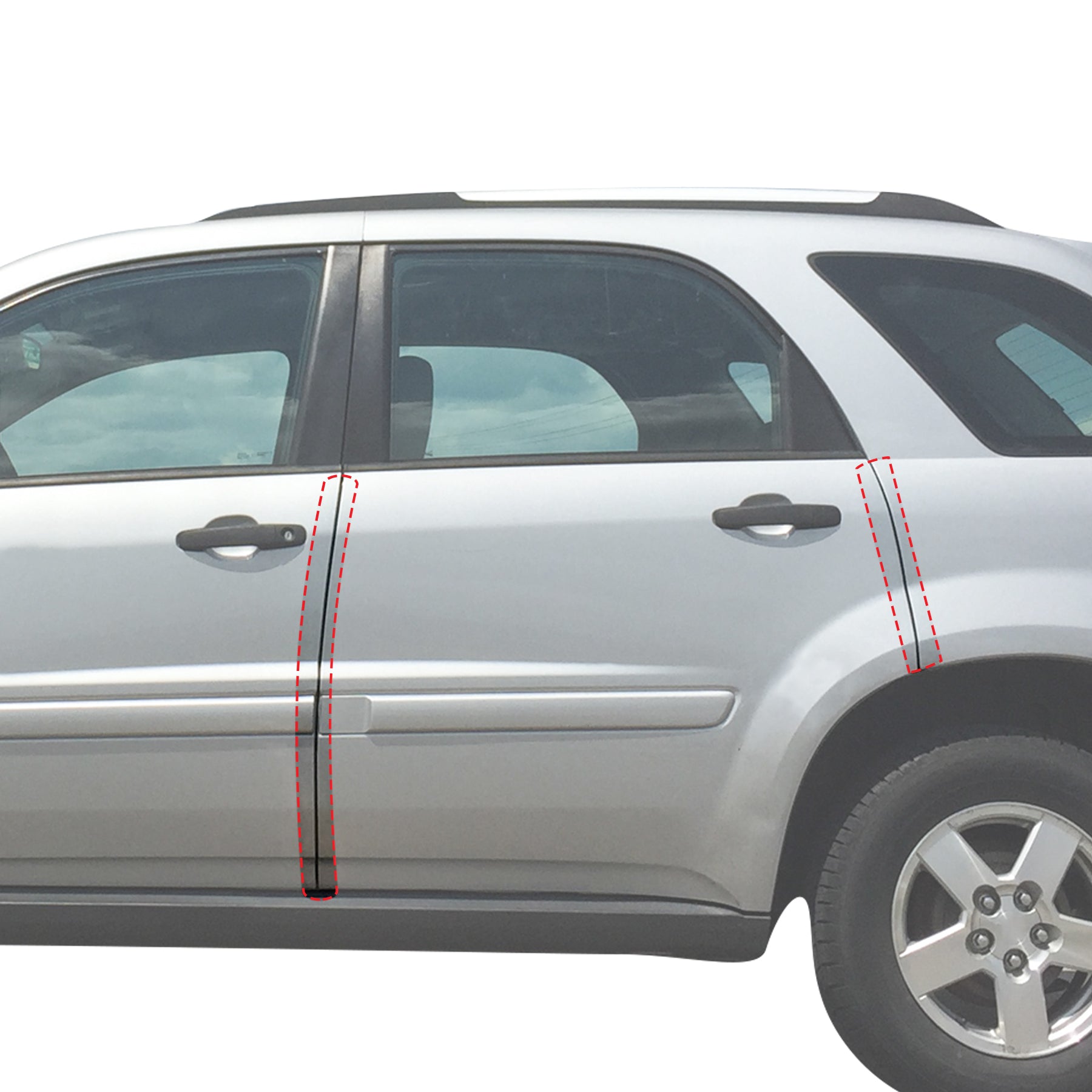Red Hound Auto Door Edge Lip Guards Compatible with Chevy/Pontiac Equinox 2005-2009, Torrent 2006-2009 6pc Clear Paint Protector Film Not Universal Pre-Cut Custom Fit