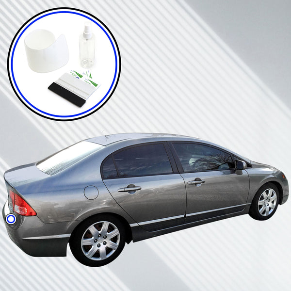 Red Hound Auto Rear Bumper Paint Protection Film 2013-2015 Compatible with Honda Civic Sedan 4dr 1pc PPF Custom Guard Clear Applique Cover Self Healing Invisible Cover Wet Install