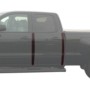 Red Hound Auto Door Edge Lip Guards Compatible with 2014-2018 Chevy GMC Silverado Sierra Double Cab 4pc Door Lip Edge Clear Paint Protector Film Not Universal Pre-Cut Custom Fit