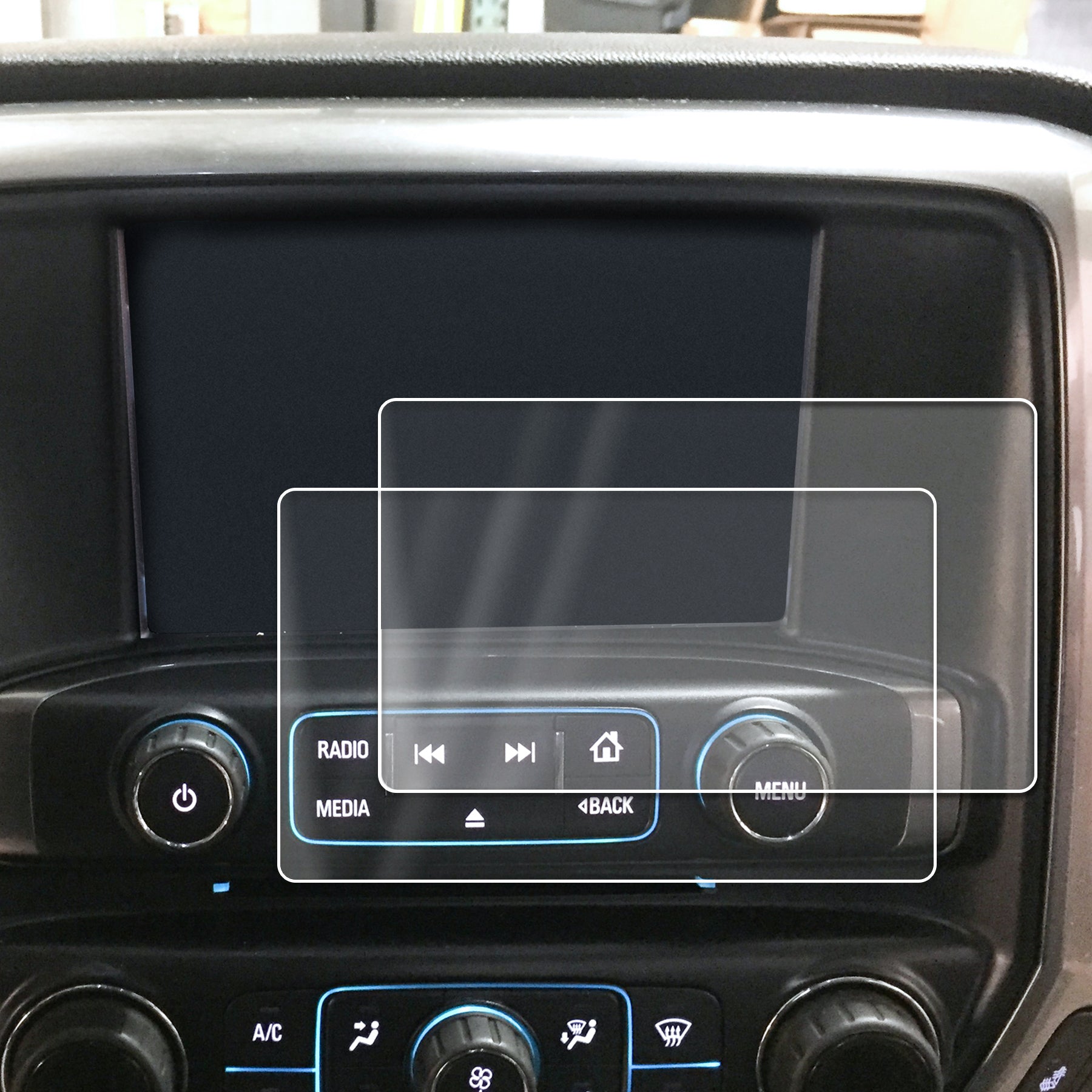 Compatible with 2014-2018 1500 GMC Sierra Intellink Chevy Silverado MyLink Screen Savers 2pc Custom Fit Invisible High Clarity Touch Display Protector Minimizes Fingerprinting 8 Inch
