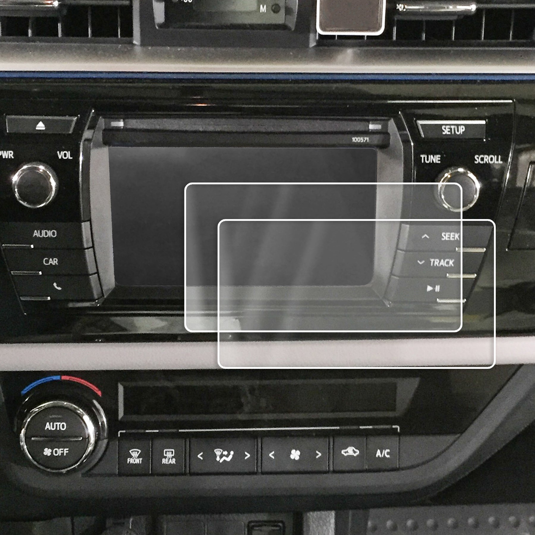 2015-2017 Compatible with Toyota Corolla Entune Screen Saver 2pc Custom Fit Invisible High Clarity Touch Display Protector Minimizes Fingerprinting 6.1 Inch
