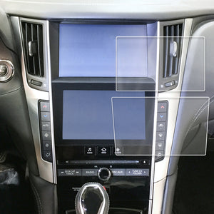 Red Hound Auto 2017-2018 Compatible with Infiniti Q50 Q60 InTouch Intuition Screen Saver 2pc Custom Invisible High Clarity Touch Display Protector Minimizes Fingerprinting 8 Inch Upper 7 Inch Lower