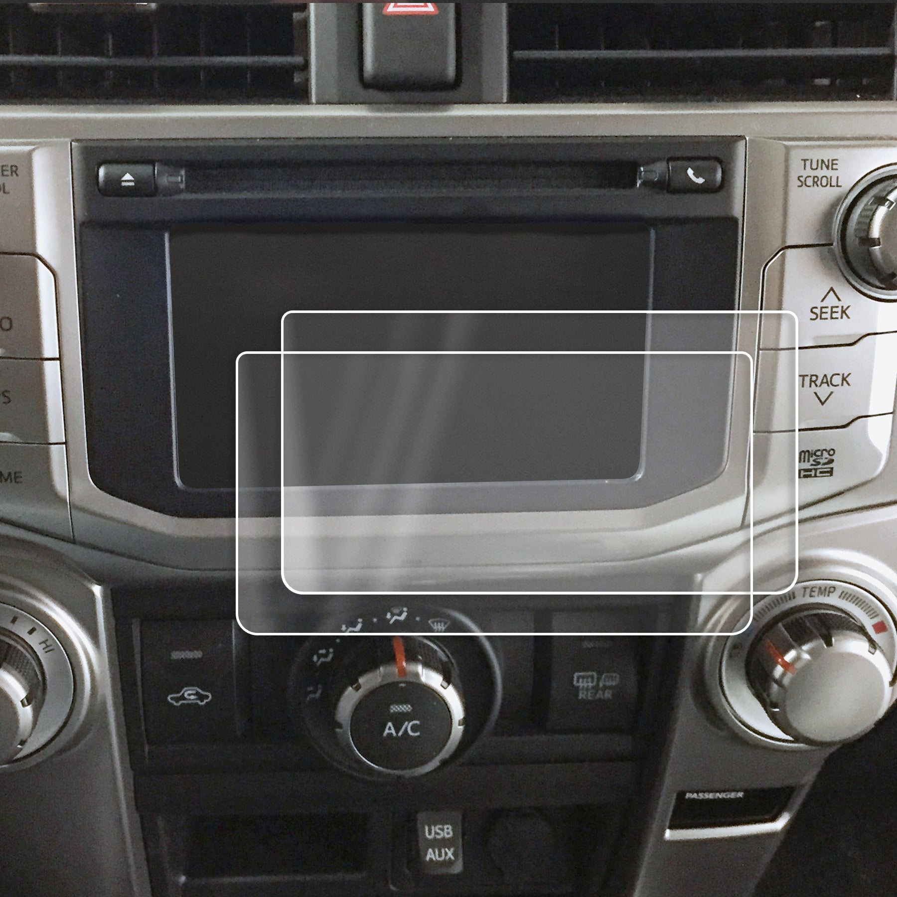 Red Hound Auto 2014-2018 Compatible with Toyota 4Runner Entune Scout GPS Link Screen Saver 2pc Custom Fit Invisible High Clarity Touch Display Protector Minimizes Prints 8 Inch