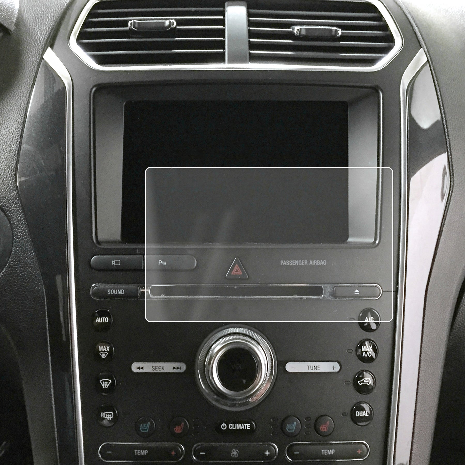 Red Hound Auto Touch Display Protectors 2011-2019 Compatible with Ford Explorer MyFord Screen Saver 1pc Custom Fit Invisible High Clarity Minimizes Fingerprinting 8 Inch