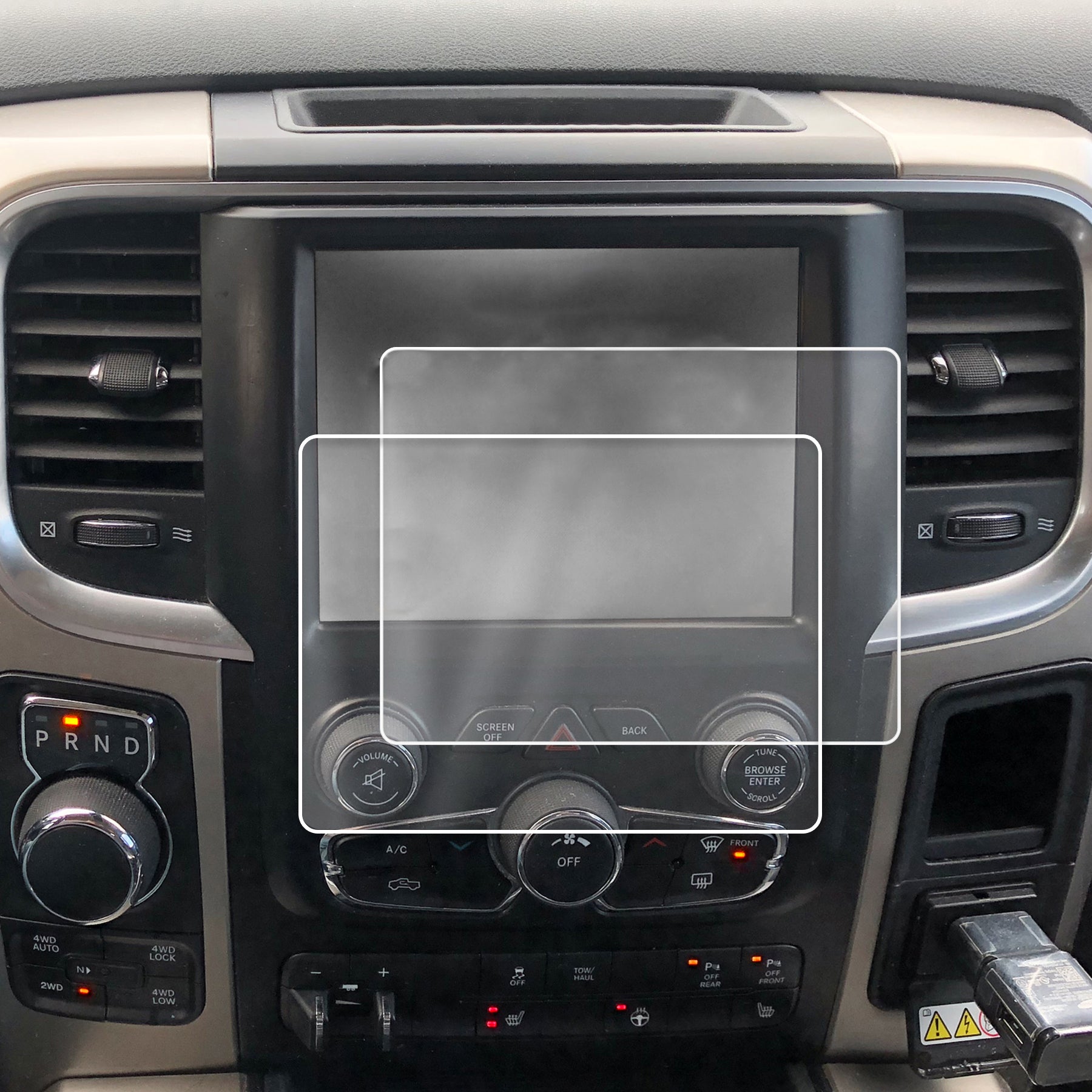 Red Hound Auto Screen Protector Compatible with 2013-2018 Dodge Ram 1500 2500 3500 with 8.4 Inch Uconnect - Set of 2 - Custom Fit Invisible High Clarity Touch Display Protector Minimizes Fingerprints