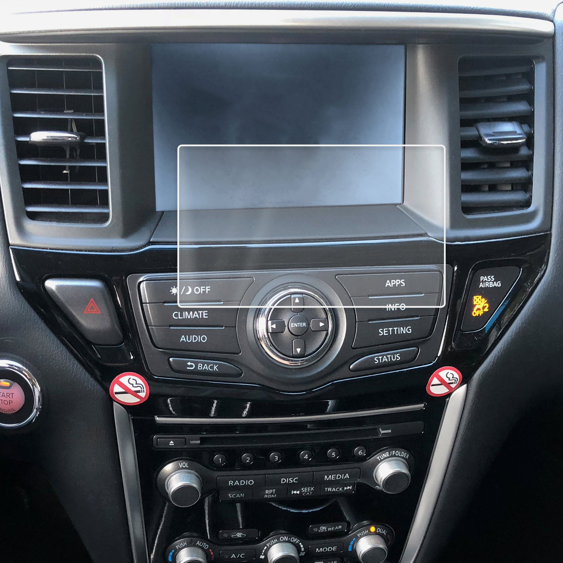 Red Hound Auto 2014-2018 Compatible with Nissan Pathfinder Screen Saver 1pc Custom Fit Invisible High Clarity Touch Display Protector Minimizes Fingerprinting 8 Inch