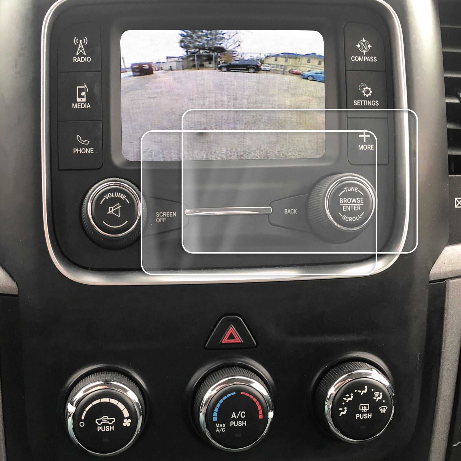 Red Hound Auto 2013-2018 Compatible with Dodge Ram 1500 2500 3500 UConnect 5.0 RA2 Screen Saver 2pc Custom Fit Invisible High Clarity Touch Display Protector Minimizes Fingerprinting 5 Inch