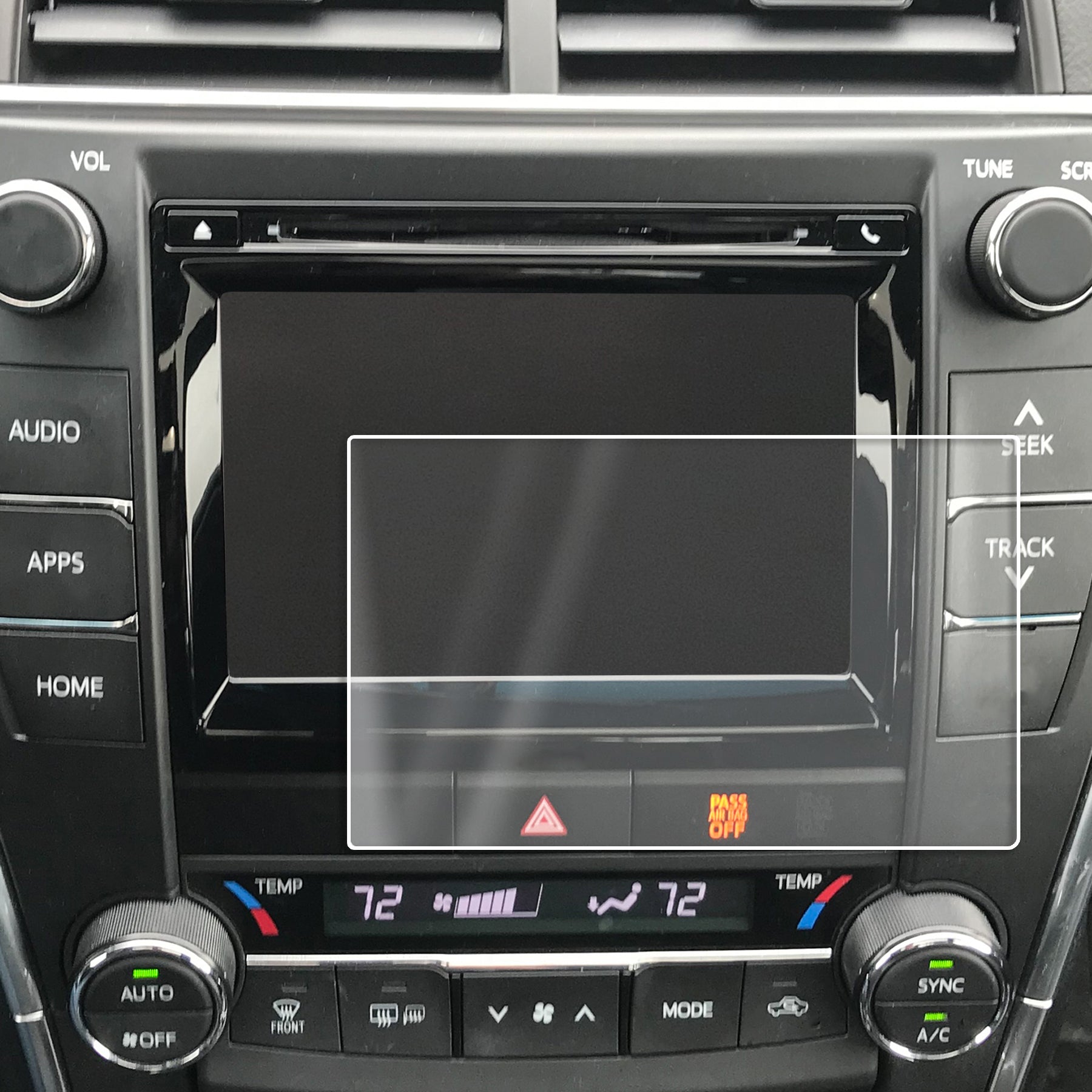 Red Hound Auto 2014-2017 Compatible with Toyota Camry Entune Screen Saver 1pc Custom Fit Invisible High Clarity Touch Display Protector Minimizes Fingerprinting 7 Inch