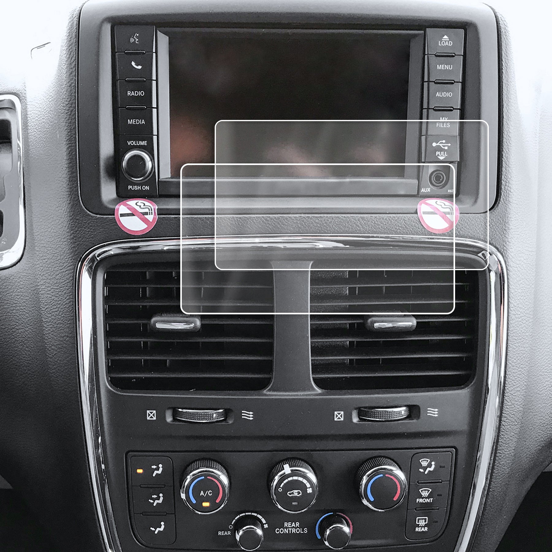 Red Hound Auto 2011-2017 Compatible with Dodge Grand Caravan UConnect Screen Saver 2pc Custom Fit Invisible High Clarity Touch Display Protector Minimizes Fingerprinting 6.5 Inch