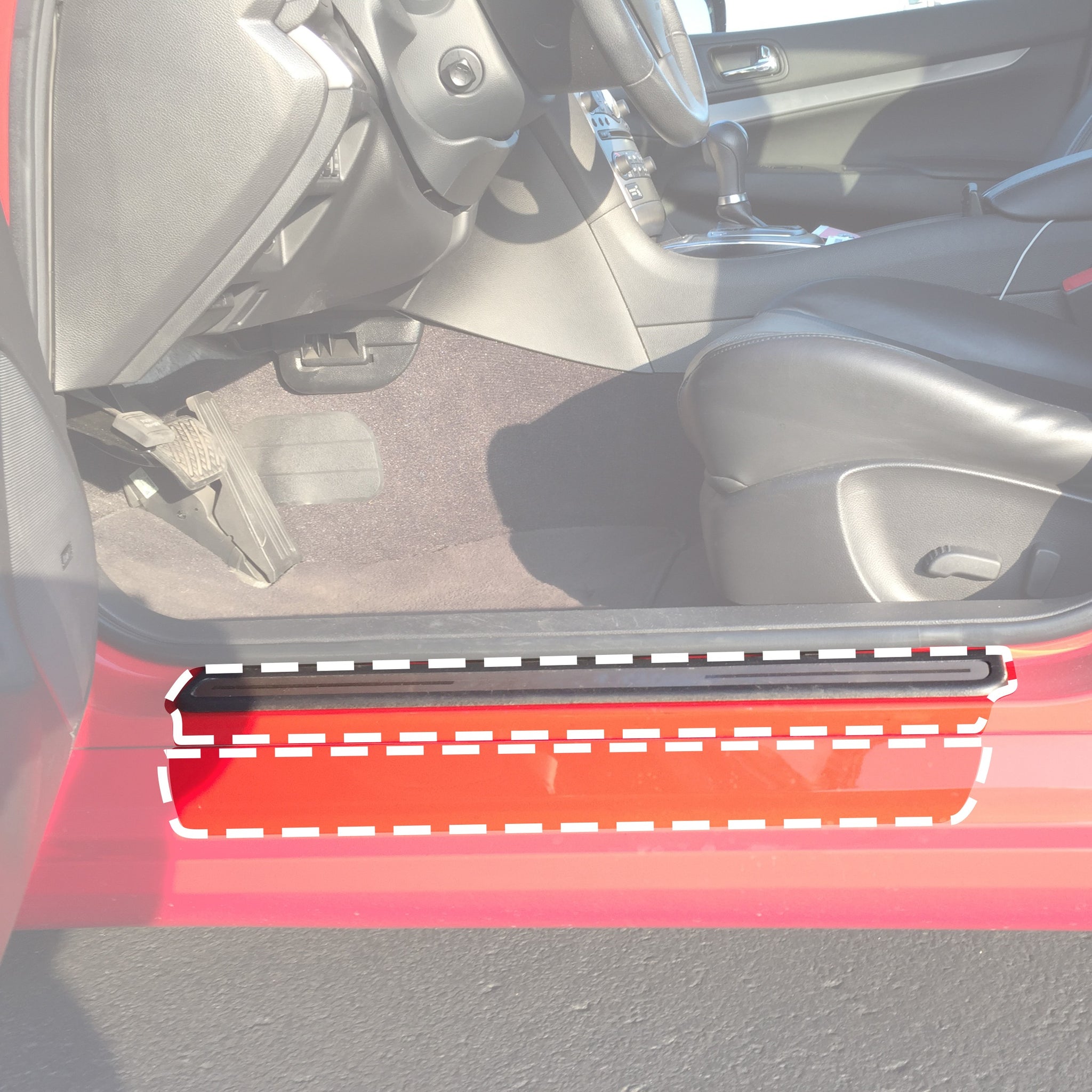 Red Hound Auto Door Sill Paint Protection Film Compatible with Infiniti G37 2011-2013, G35 2007-2010, G25 2011-2012, Q40 2014-2015 4-Door Sedan 10pc PPF Custom Clear Protector Invisible Cover