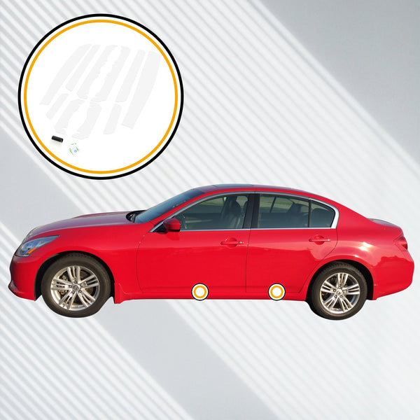 Red Hound Auto Door Sill Paint Protection Film Compatible with Infiniti G37 2011-2013, G35 2007-2010, G25 2011-2012, Q40 2014-2015 4-Door Sedan 10pc PPF Custom Clear Protector Invisible Cover
