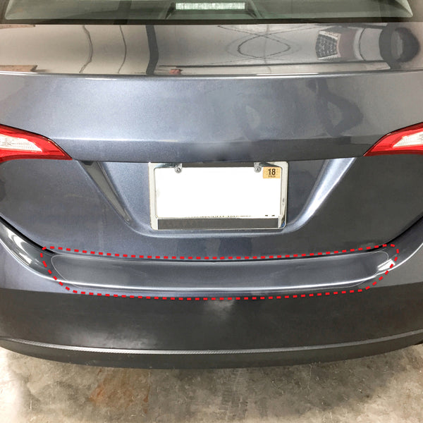 Red Hound Auto Rear Bumper Paint Protection Film Compatible with Toyota Corolla 2014-2019 4dr Sedan 1pc PPF Custom Clear Self Healing Invisible Cover