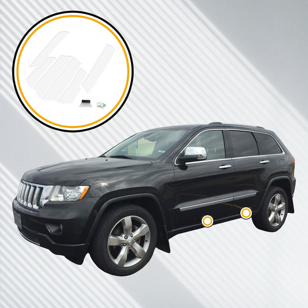 Red Hound Auto Door Sill Paint Protection Film Compatible with Jeep Grand Cherokee 2011 2012 2013 2014 2015 2016 2017 2018 2019 4 Door 6 Piece PPF Custom Clear Protector Invisible Cover