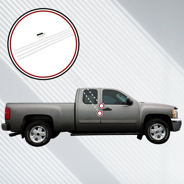 Red Hound Auto Door Edge Lip Guards 2007-2013 Compatible with Chevy GMC Silverado Sierra Extended Cab 4pc Door Lip Edge Clear Paint Protector Film Not Universal Pre-Cut Custom Fit
