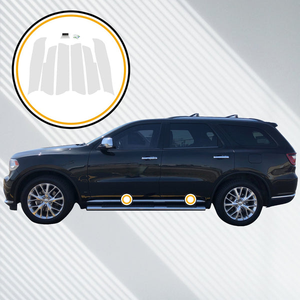 Red Hound Auto Door Sill Paint Protection Film Compatible with Dodge Durango 2011-2019 4 Door 6 Piece PPF Custom Clear Protector Invisible Cover