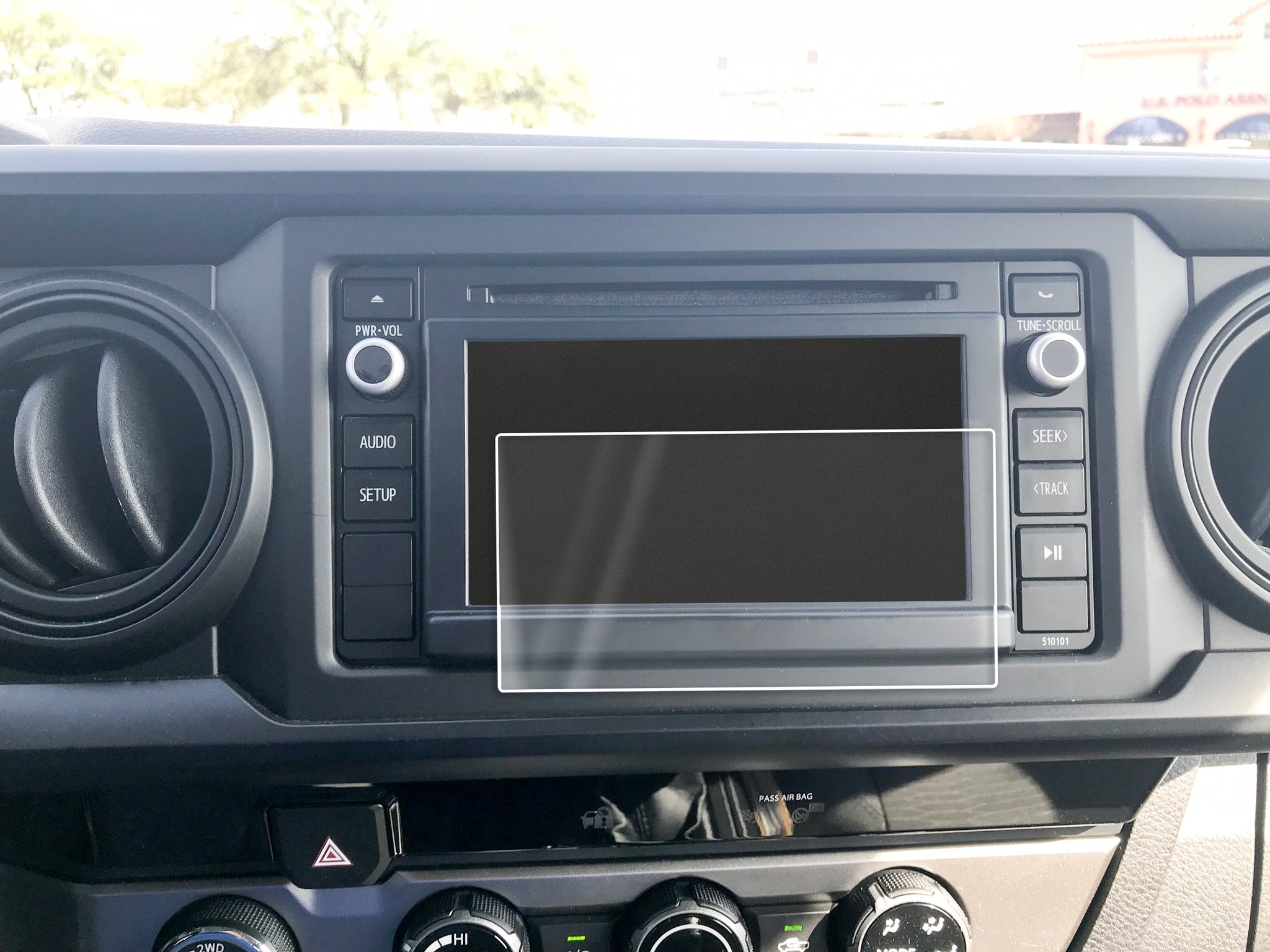 Red Hound Auto Screen Saver 1pc Compatible with Toyota Tacoma 2013-2019 Entune Invisible High Clarity Touch Display Protector Minimizes Fingerprints 6.1 Inch