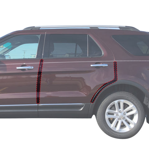 Red Hound Auto Door Edge Lip Guards 2011-2019 Compatible with Ford Explorer 6pc Clear Paint Protector Film Not Universal Pre-Cut Custom Fit