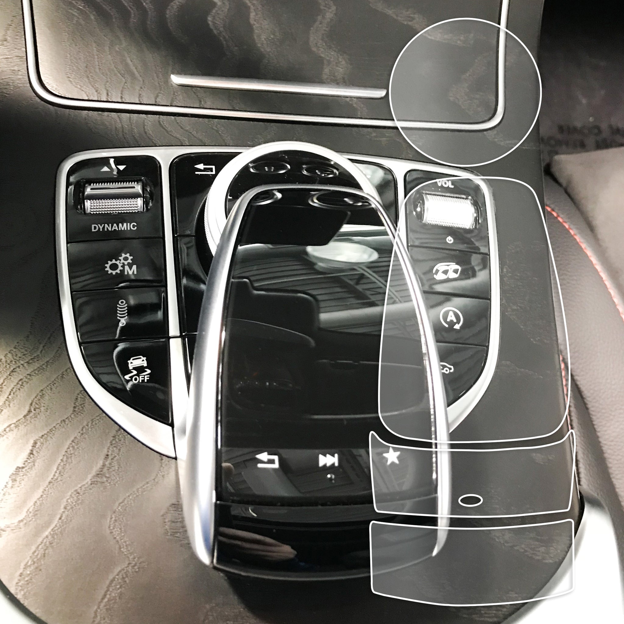 Red Hound Auto for Touchpad Controller with Scroll Wheel Compatible with Mercedes-Benz COMAND C/GLC/GLE/S Class Sedans Coupes & SUVS Screen Saver 4pc Invisible High Clarity Pad Protector