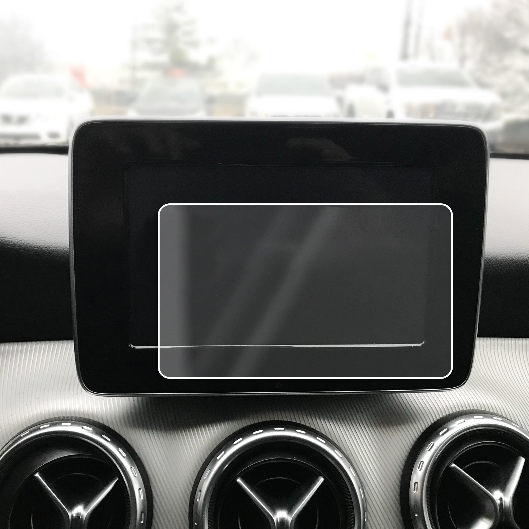 Red Hound Auto 2015-2017 Compatible with Mercedes-Benz GLA 250 COMAND Screen Saver 1pc Invisible High Clarity Touch Display Protector Minimizes Fingerprints 7 Inch