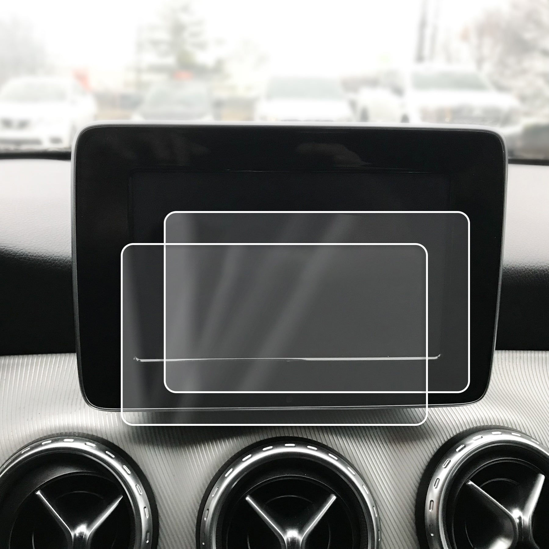 Red Hound Auto 2 Compatible with Mercedes-Benz 2016-2018 GLC 300 COMAND 4Matic Screen Saver 2pc Invisible High Clarity Touch Display Protector Minimizes Fingerprints 7 Inch