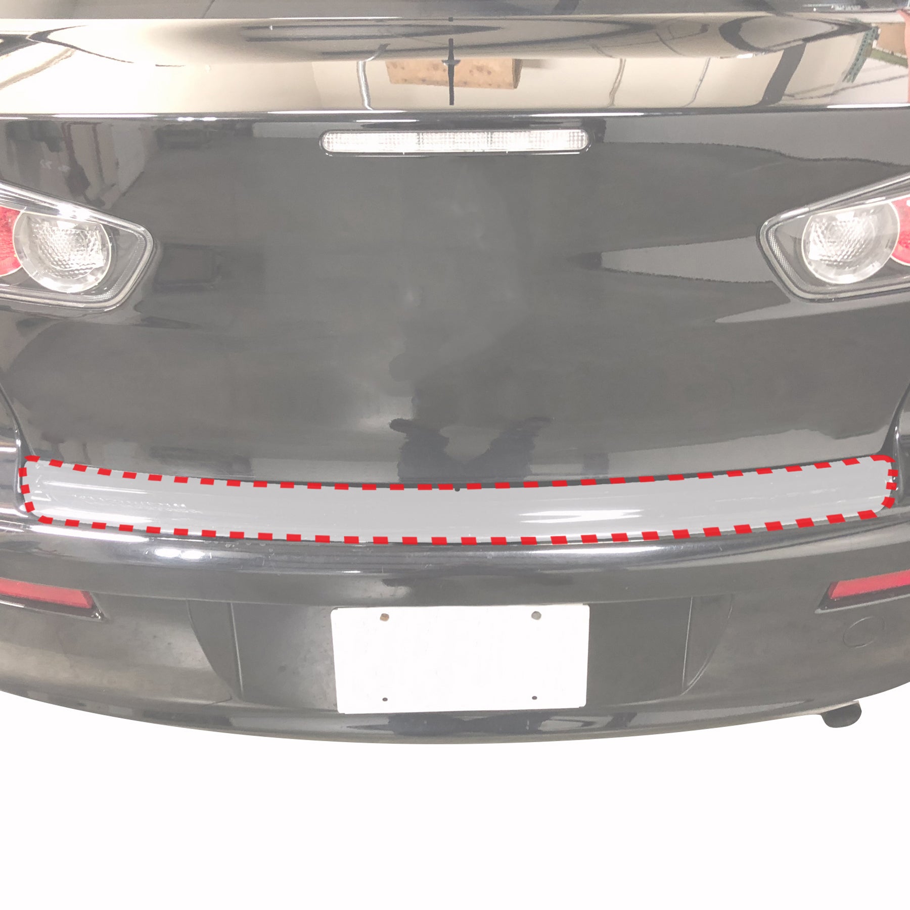 Rear Bumper Paint Protection Film Compatible with Mitsubishi Lancer 2008-2017 1pc PPF Custom Perfect Fit Clear Self Healing Invisible Cover (not compatible with Evolution, EVO, Ralliart, Sportback)