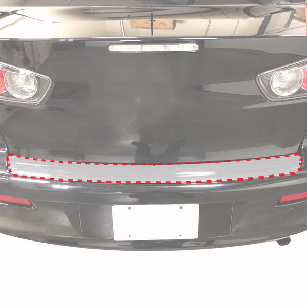 Rear Bumper Paint Protection Film Compatible with Mitsubishi Lancer 2008-2017 1pc PPF Custom Perfect Fit Clear Self Healing Invisible Cover (not compatible with Evolution, EVO, Ralliart, Sportback)