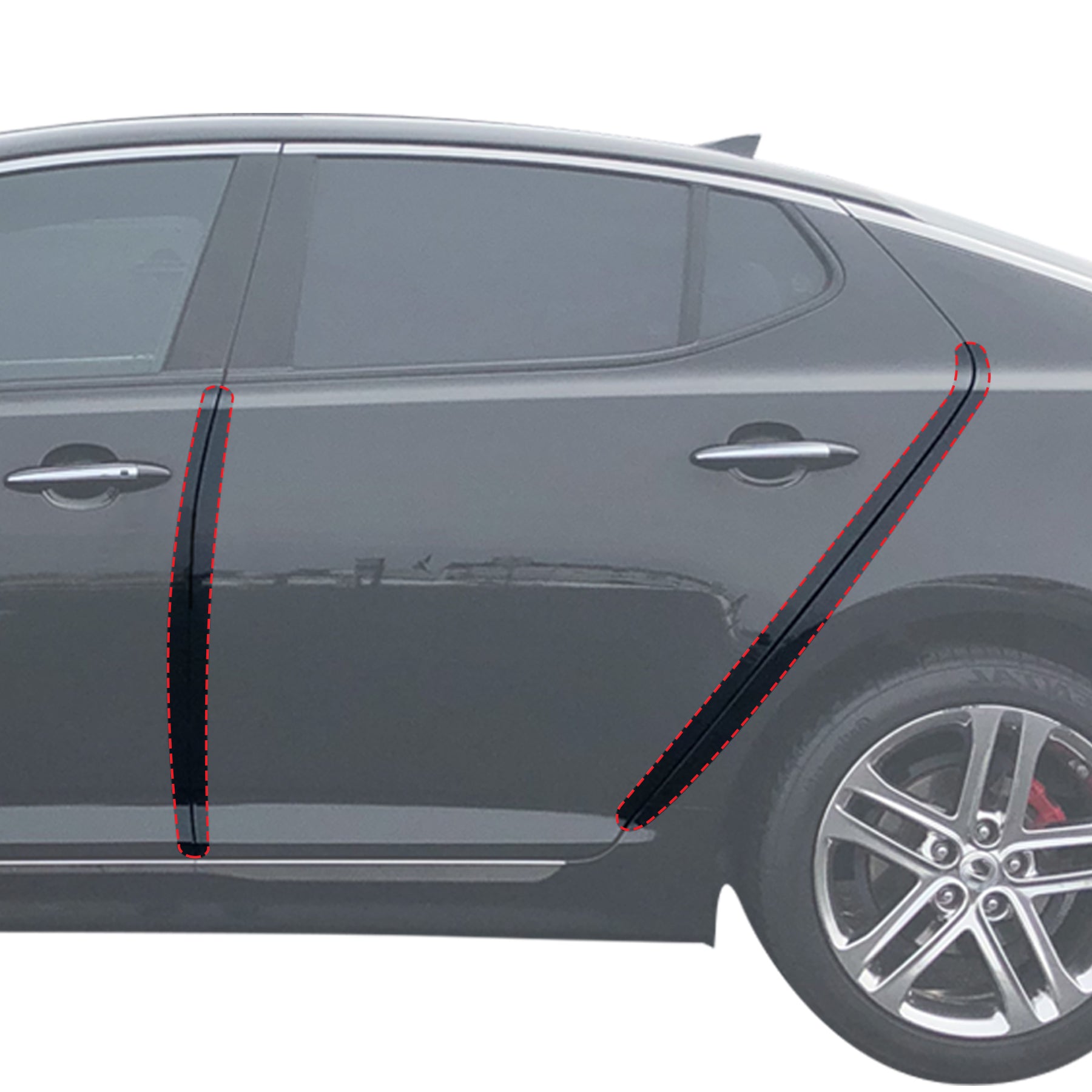 Red Hound Auto Door Edge Lip Guards 2011-2015 Compatible with Kia Optima 4pc Clear Paint Protector Film Not Universal Pre-Cut Custom Fit