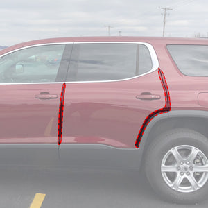 Red Hound Auto Door Edge Lip Guards Compatible with GMC Acadia 2017 2018 2019 4pc 4 Door Clear Paint Protector Film Not Universal Pre-Cut Custom Fit