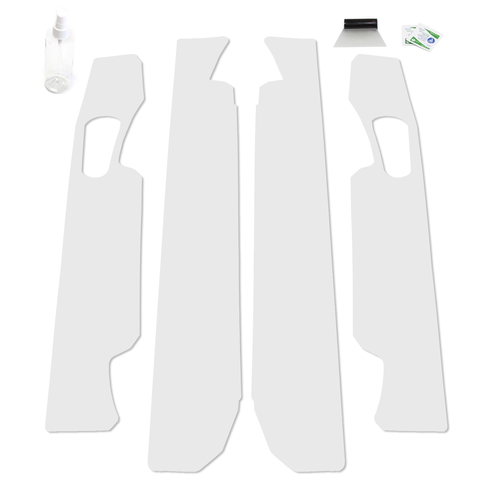 Red Hound Auto Door Sill Paint Protection Film Compatible with Ford F250 F350 F450 F550 Super Duty F-250 F-350 Crew Cab 2017 2018 2019 4 Door 4 Piece PPF Custom Clear Protector Invisible Cover