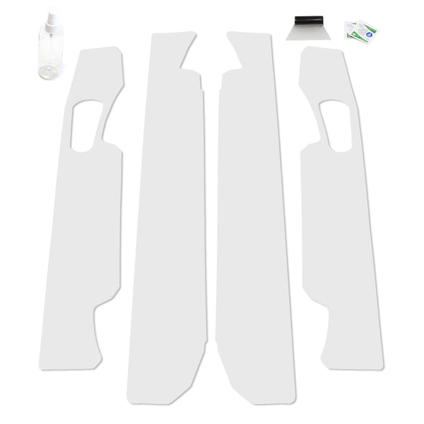 Red Hound Auto Door Sill Paint Protection Film Compatible with Ford F250 F350 F450 F550 Super Duty F-250 F-350 Crew Cab 2017 2018 2019 4 Door 4 Piece PPF Custom Clear Protector Invisible Cover