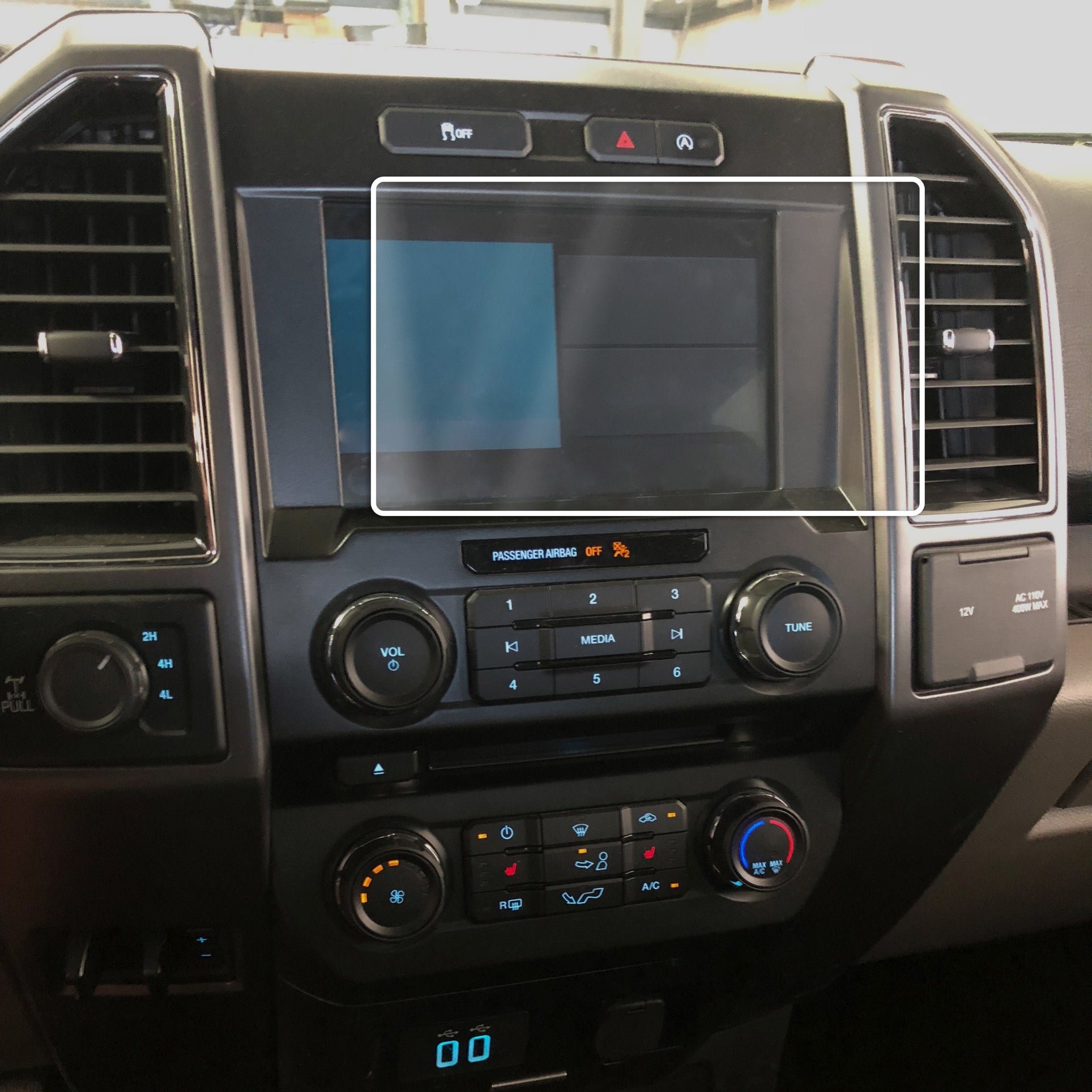 Red Hound Auto Screen Saver 1pc Compatible with Ford F-150 F150 2015-2019 8 Inch MyFord Touch Sync 3 Invisible High Clarity Display Protector Minimizes Fingerprints fits 8 Inch (Diagonal)