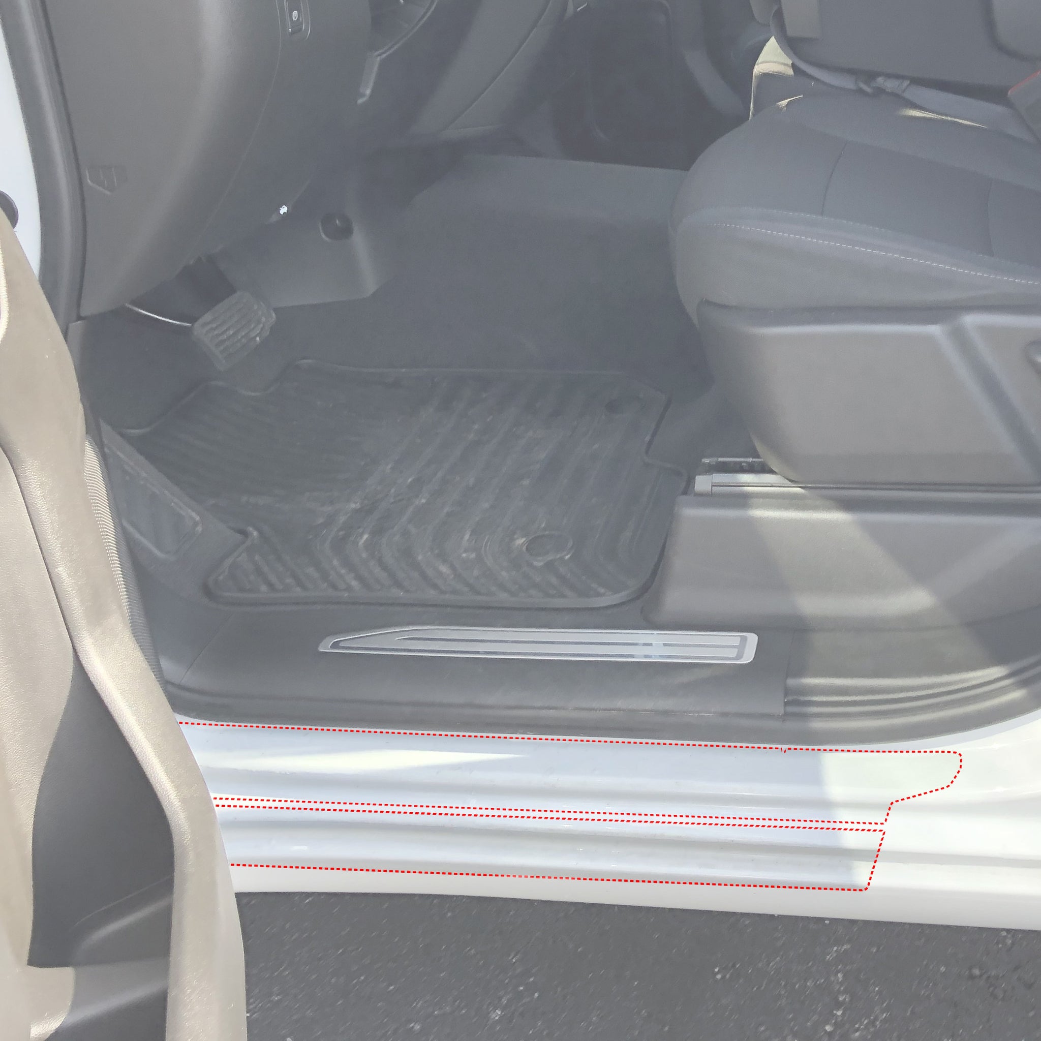 Red Hound Auto Door Sill Paint Protection Film Compatible with Chevrolet Chevy Silverado 1500 Crew Cab 2019 2020 2021 2022 2023 4 Door 10 Piece Custom Clear Protector Invisible Cover