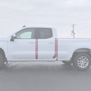 Red Hound Auto Door Edge Lip Guards Compatible with Chevrolet Chevy Silverado 1500 2019-2023 Double Cab Only 4pc 4 Door Clear Paint Protector Film Pre-Cut Custom Fit