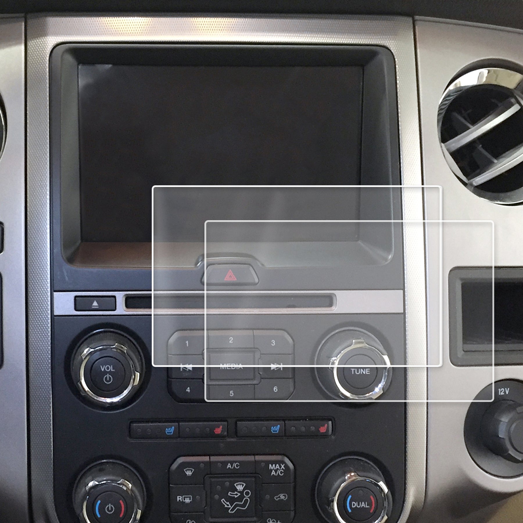 Red Hound Auto 2 Touch Display Protectors 2015-2018 Compatible with Ford Expedition MyFord Screen Saver 2pc Custom Fit Invisible High Clarity Minimizes Fingerprinting 8 Inch