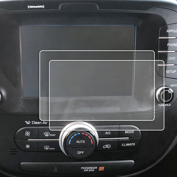 Red Hound Auto 2018-2018 Compatible with Kia Soul UVO Smart Itself Screen Saver 2pc Custom Fit Invisible High Clarity Touch Display Minimizes Fingerprinting 7 Inch