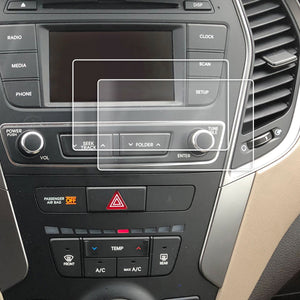 Red Hound Auto 2014-2018 Compatible with Hyundai Santa Fe Sport BlueLink Screen Saver 2pc Custom Fit Invisible High Clarity Touch Display Protector Minimizes Fingerprinting 5 Inch